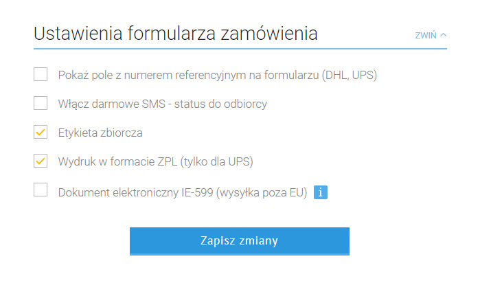 Ustawienia formularza
